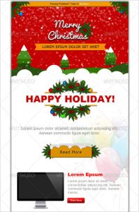 christmas newsletter template christmas e commerce newsletter template psd design