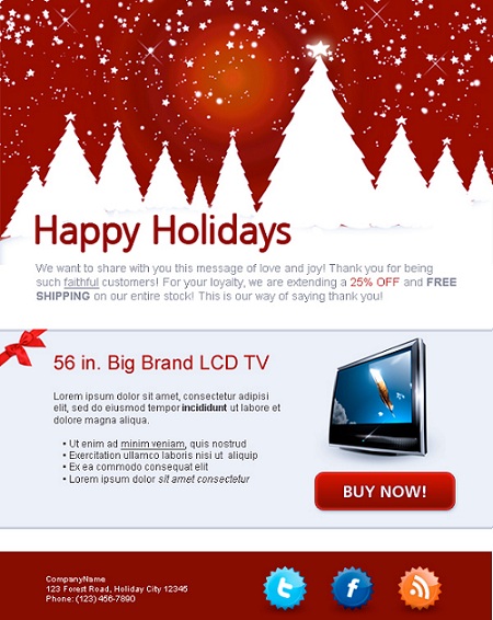 christmas newsletter template