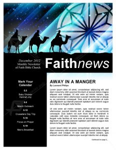 christmas newsletter template page