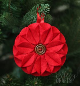 christmas ornaments templates felt poinsettia ornament