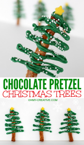 christmas tree printable chocolate pretzel christmas trees ohmy creative com