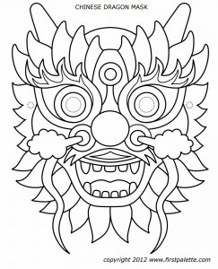 christmas tree printables dragon mask pattern