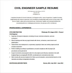 civil engineer resume editable resume for civil engineeer in word doc download