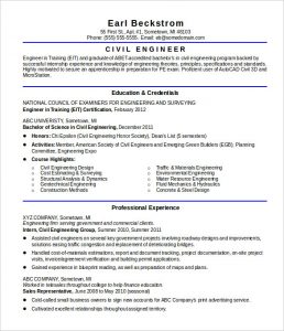 civil engineer resume sample resume civil engineer entry level template download