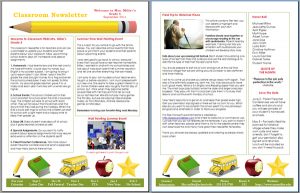 class newsletter template classroom newsletter for teachers