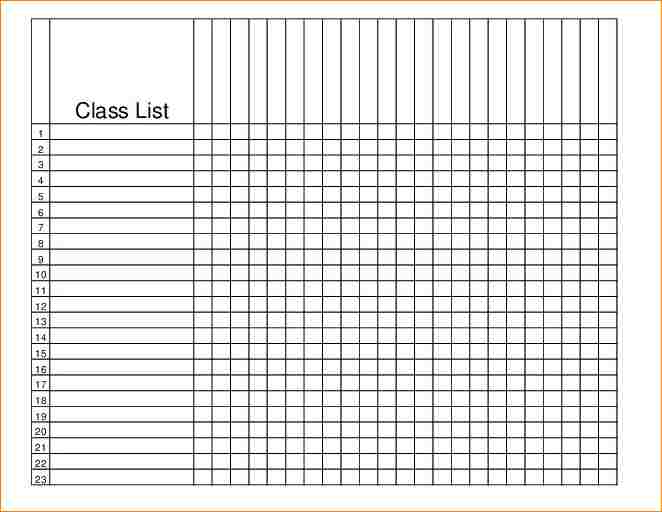 class roster template