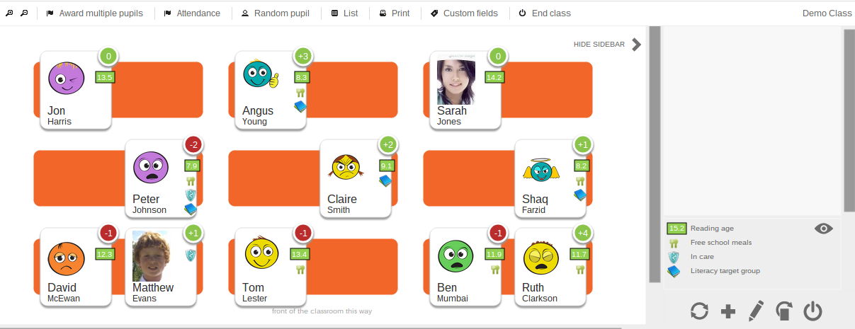 classroom seating chart