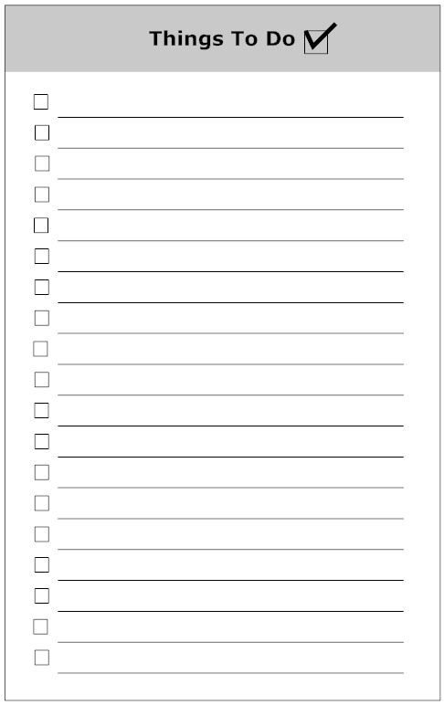 cleaning list template