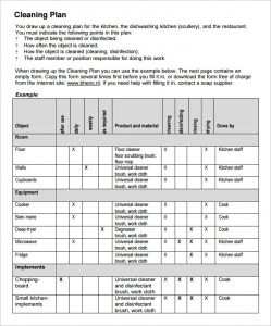 cleaning schedule template kitchen cleaning schedule template for free