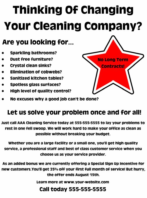 cleaning services flyers