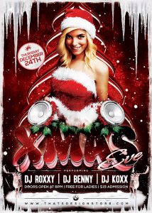 club flyer design christmas eve flyer template v