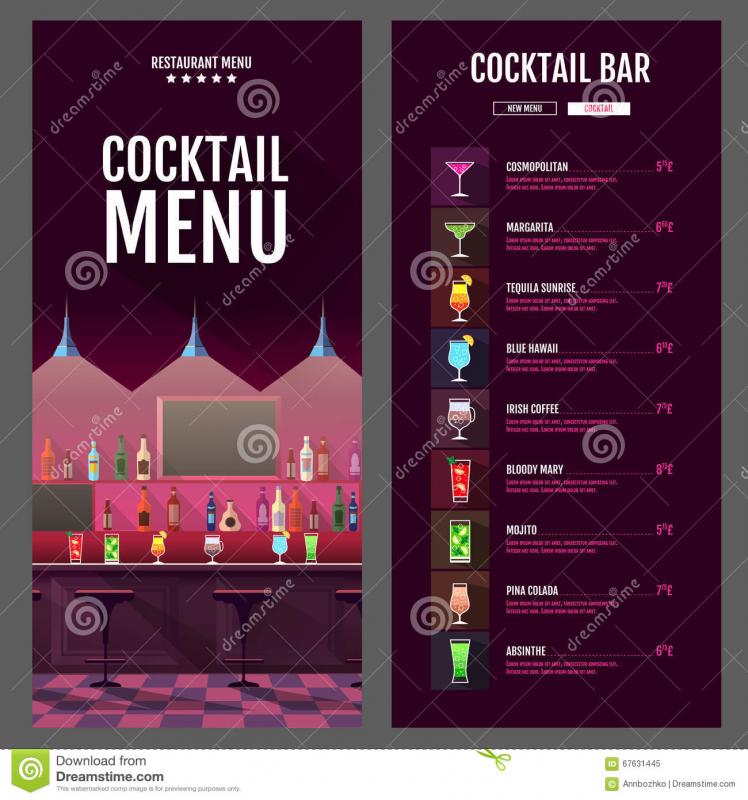 cocktail menu design