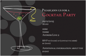 cocktail party invitations party invitation example