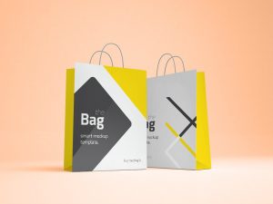 coffee bag mockup free shopping bag mockup orange