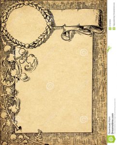 collections letter template vintage certificate old grunge paper