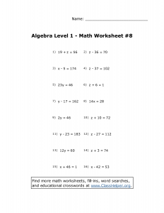 college algebra worksheets college algebra grade math worksheets