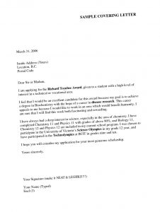 college application letter