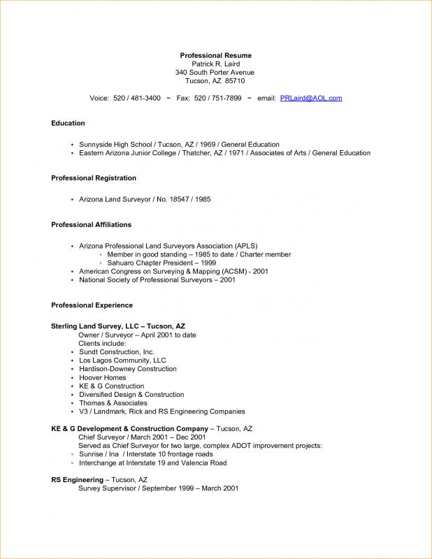 College Application Resume Template