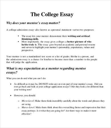 College Essay Format Template Template Business