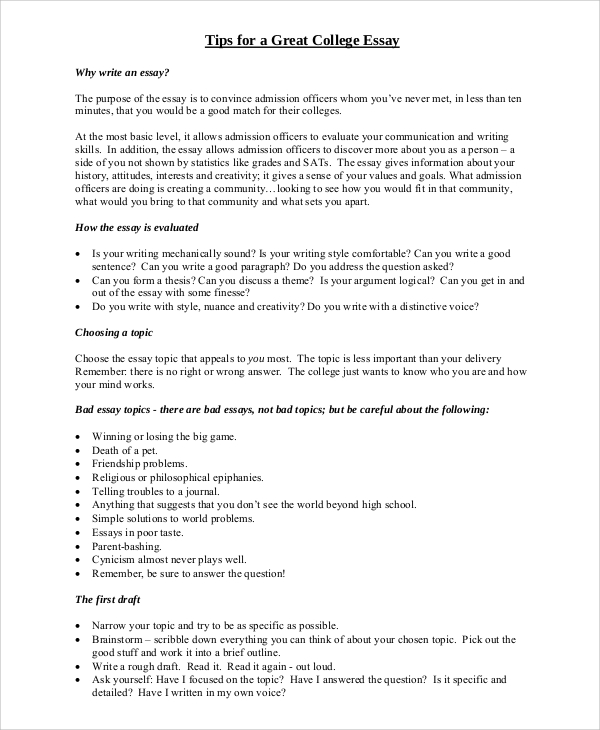 College Essay Format Template Template Business