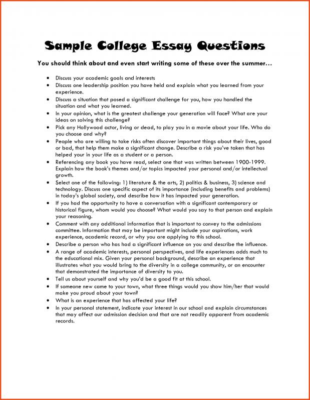 college essay template