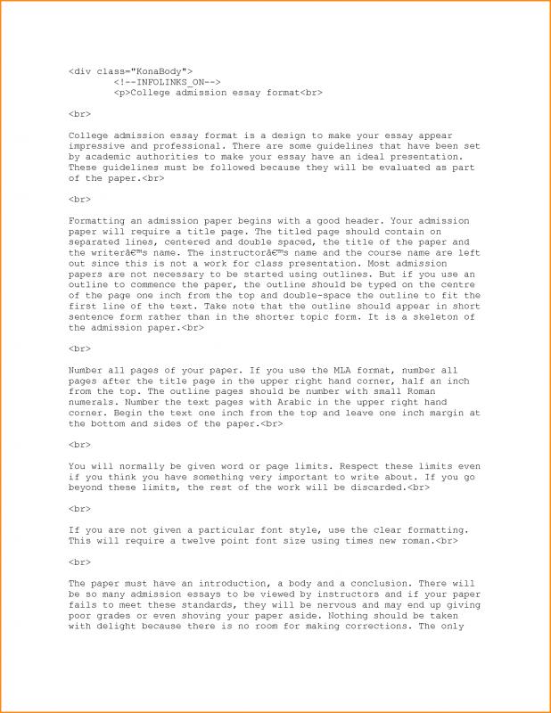 College Essay Template | Template Business