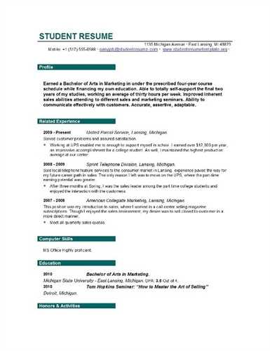 college graduate resume template