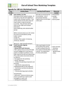 college lesson plan template workshop template structured activities planning projects