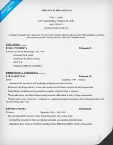 college resume samples college resume sample