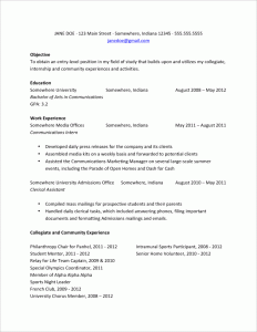 college resume samples recent graduate resume