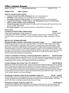 college resumes samples office assistant resume