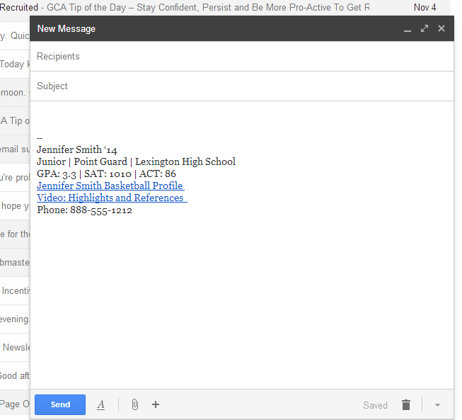 College Student Email Signature Template Business