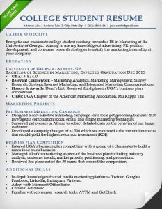 college student resume examples college student resume sample