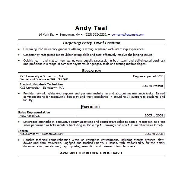 college student resume templates microsoft word