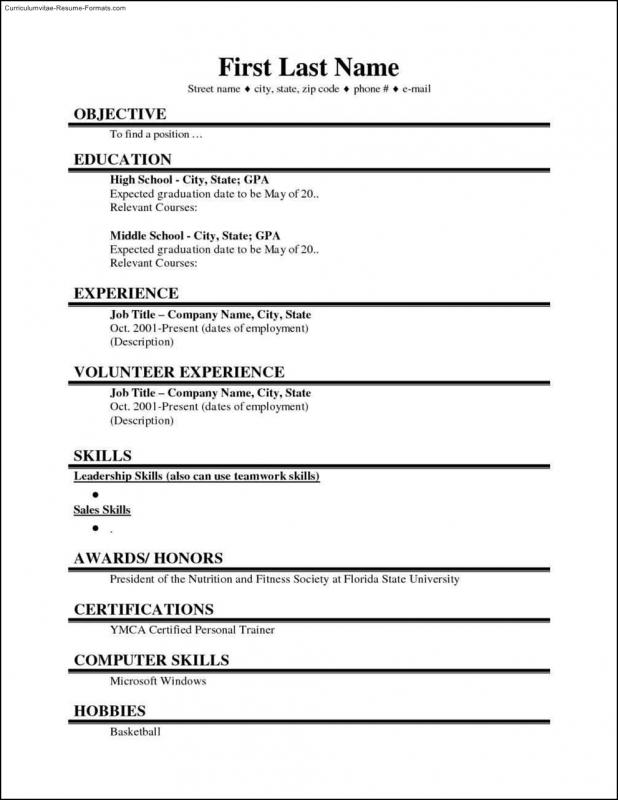 college student resume templates microsoft word