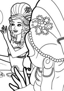 coloring pages barbie do wydruku kolorowanka barbie perlowa ksiezniczka malowanka dla dziewczynek