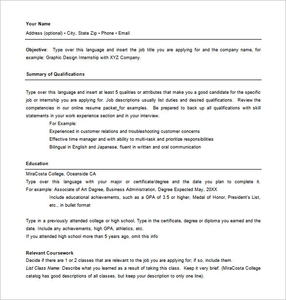 combination resume template