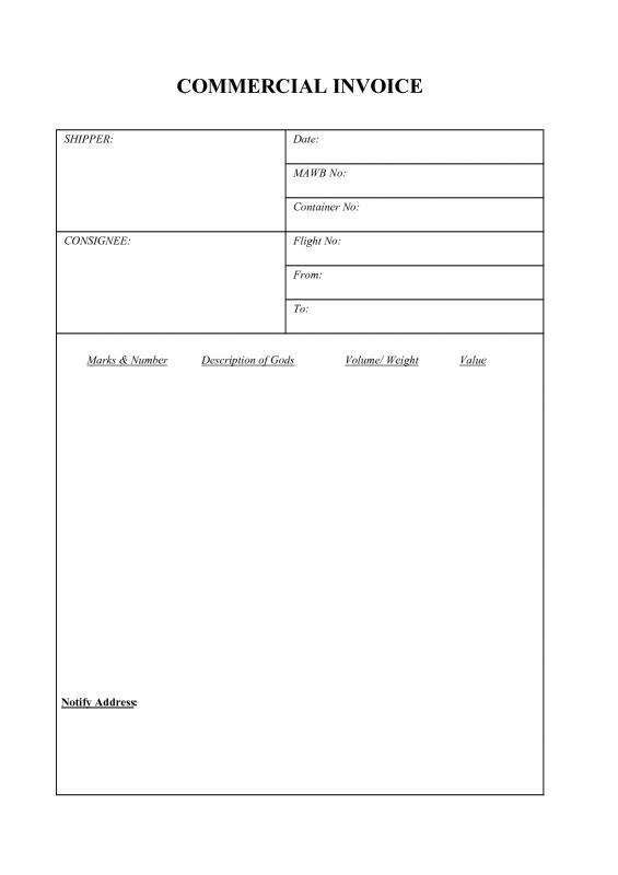 commercial invoice pdf