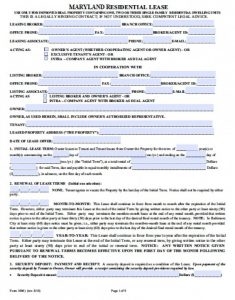 commercial lease agreement template word maryland realtor residential lease agreement x