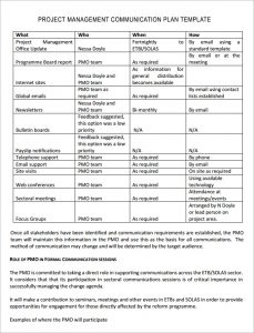 communication plan example communication plan template yadsrwyn