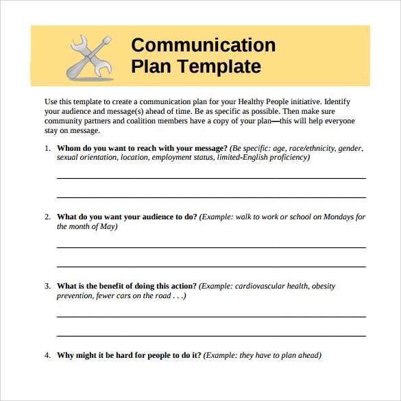 communication strategy template