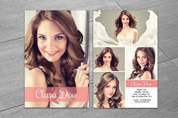 comp card template