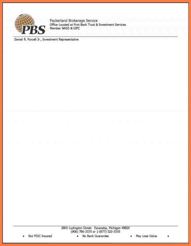 company letterhead example