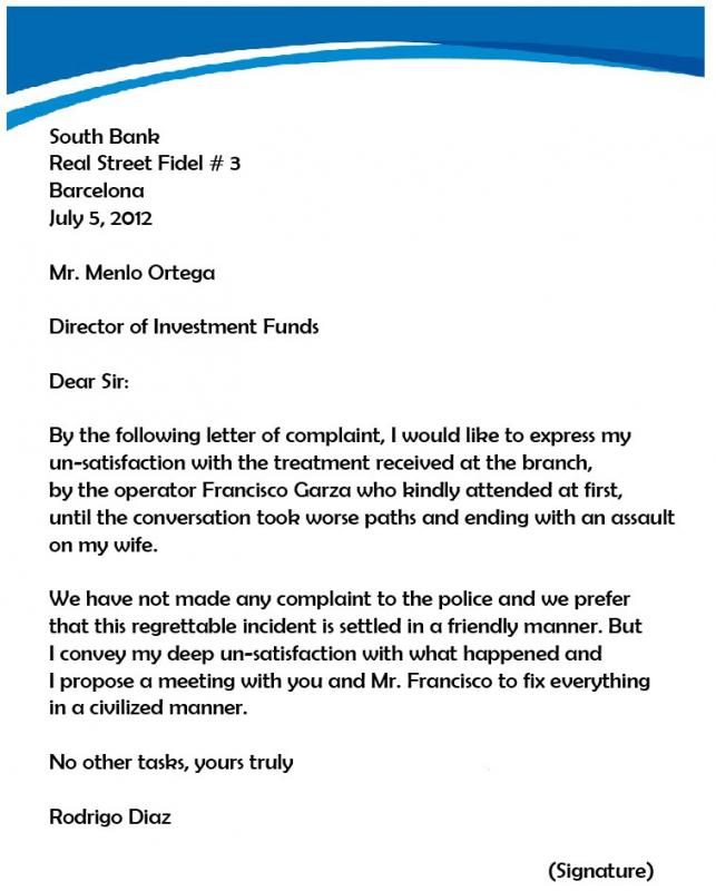 Complaint Letters Sample | Template Business