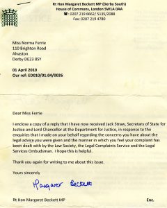 complaints letters samples margaret beckett mp