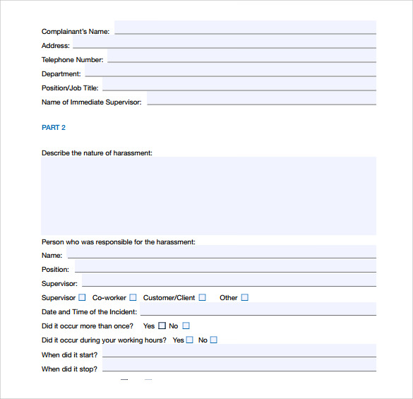 complaints letters samples