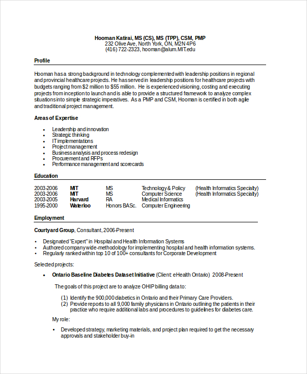 computer science entry level resume