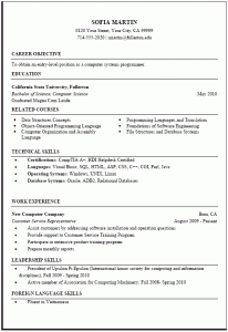 computer science resumes resume computerscience