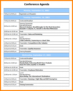 conference agenda template conference program templates conference agenda template