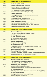 conference schedule template schedule